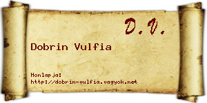 Dobrin Vulfia névjegykártya